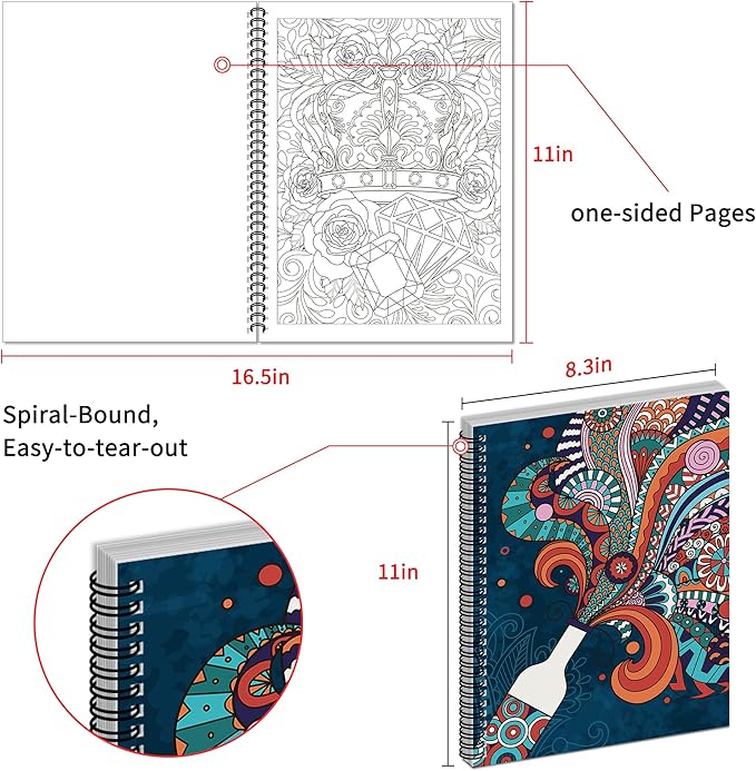 Adult Coloring Books Set:3 Coloring Books for Adults Animal Flowers & Other Themes Designs.Coloring Books for Adults to Relax and Relieve Anxiety