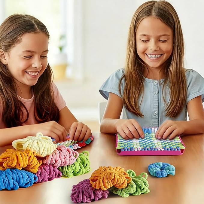 Caydo Weaving Loom Refill Loops, Elastic Loops for Weaving Looms - 448 Pieces, 16 Colors, Durable Elastic Craft Bands for Pot Holder Loom Kit, Suitable for Kids Aged 8+, Refill for Potholder Loom Kits