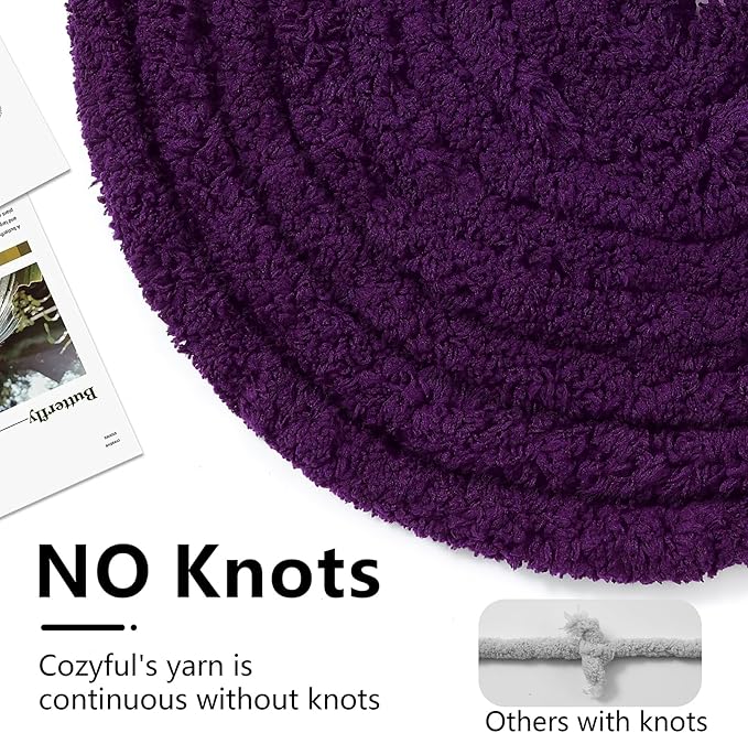 Chunky Yarn for Hand Knitting - #10 Chunky Chenille Yarn, Jumbo Big Thick Chunky Yarns for Crocheting, Super Bulky Chunky Knit Blanket Yarns, 8 Skein (25yd, 8oz/Skein), Multi Purple
