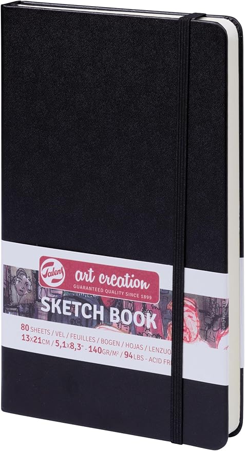 talens art creation sketchbook 80 sheets, 13 cm x 21 cm, black