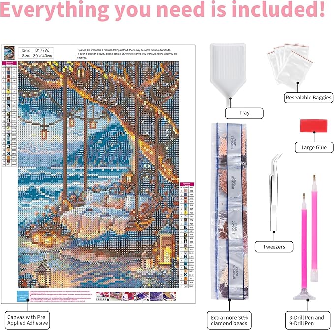 GEEHEIY Beach Diamond Art Kits for Adults, 5D Seaside Diamond Painting Kits for Beginner, DIY Full Drill Round Gem Art for Home Wall Decor 12 x16 Inch