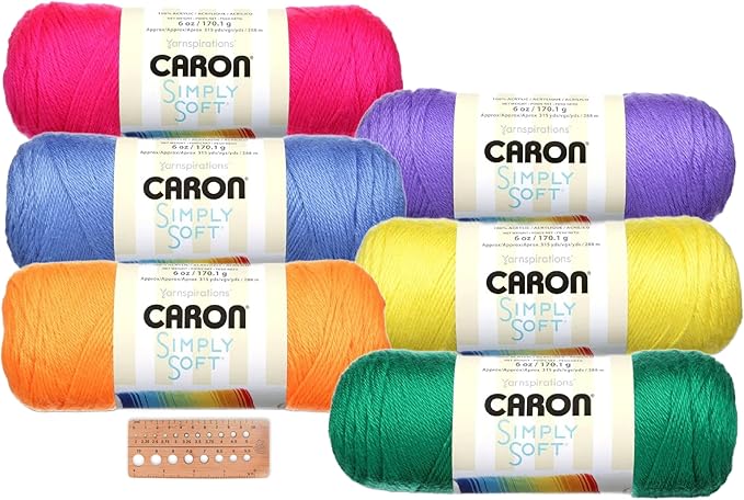 Caron Simply Soft Yarn Assortment (Neon)