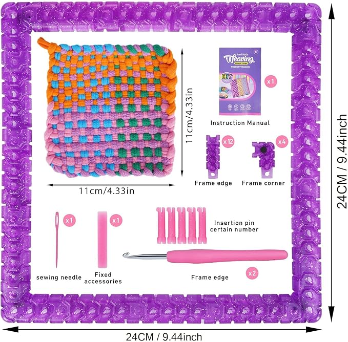 BLISSIQUEE Pot Holder Loom Kit, 288 Potholder Loops 12 Colors Potholder Weaving Loom Knitting Arts and Crafts Kit for Kids Beginners DIY Project Ages 6 7 8 10 12 13 Years Old