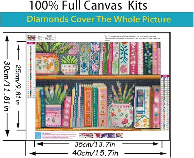 BYGFHLYW 5D Diamond Painting Kits for Adults Beginner, Book Diamond Art Kits for Adults, Full Drill Round Gem Art Paint by Diamonds Dots Crafts Kits for Home Wall Decor 12x16inch