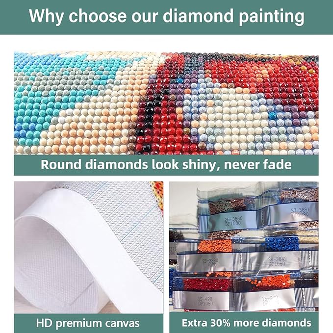 DIYCYCY Floral&Butterfly Diamond Art Kits for Adults Beginners,DIY 5D Diamond Painting Flowers,Round Full Drill Gem Art for Adults,Diamond Dots Paintings Picture Crafts Home Wall Decor 12x16 in