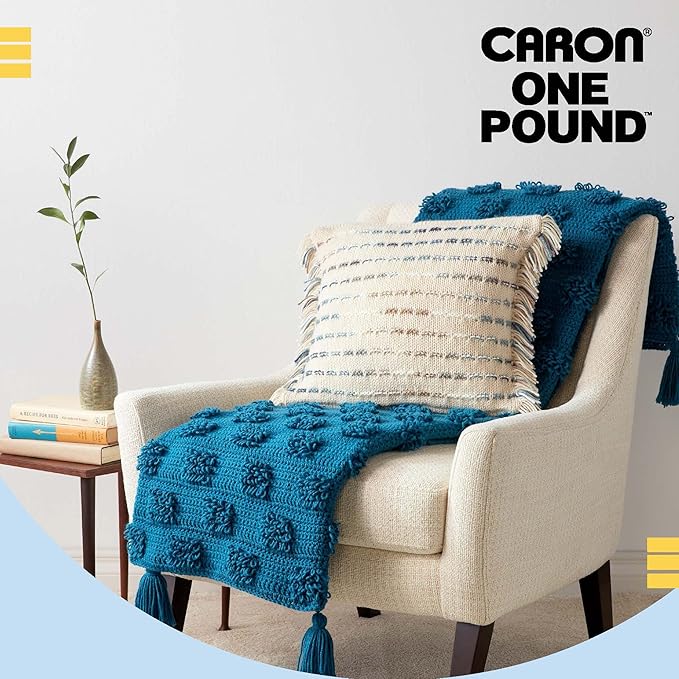 Caron One Pound Taupe Yarn - 2 Pack of 454g/16oz - Acrylic - 4 Medium (Worsted) - 812 Yards - Knitting/Crochet