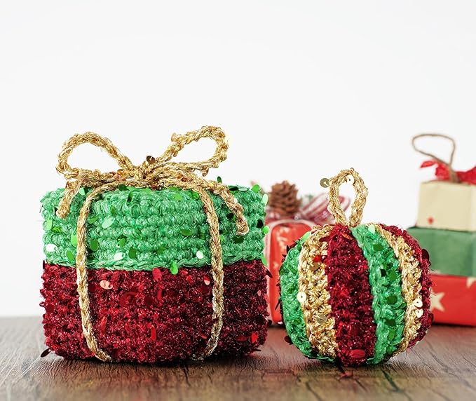Artisanal Yarn Collection Multifiber Fancy Yarn for Knitting Crocheting Crafts DIY, Set of 3 Rolls (Grass Green Teardrop Sequins)