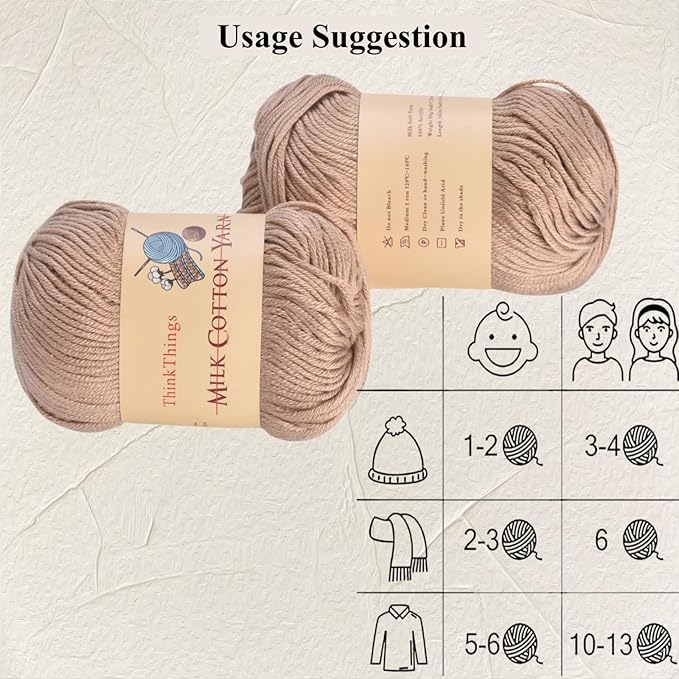 Yarn for Crocheting Bulk - 10Balls 17.6OZ Pack Acrylic Khaki Yarns Large - DIY Weaving & Knitting Tool Thread for Beginners