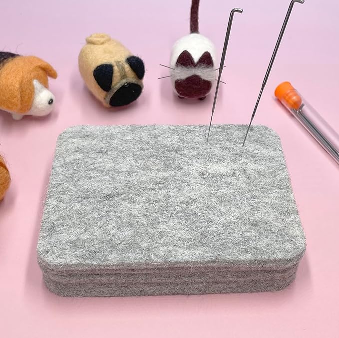 Truslin Needle Felting Kit, DIY Crafts for Adults Women, Hobby Kit with Felting Supplies,Felting Needles, Felting Wool and Tools for Beginners, Adult Craft Kits, Faceless Cat and Dog 4pcs