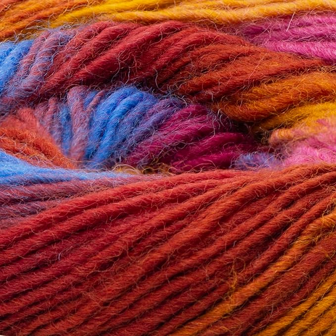 YarnArt Forza Festival Self-Striping Wool Blend Fingering Yarn, 100g (459 yd) – Gradient Color Yarn for Knitting, Crochet, Socks & Shawls (2906)