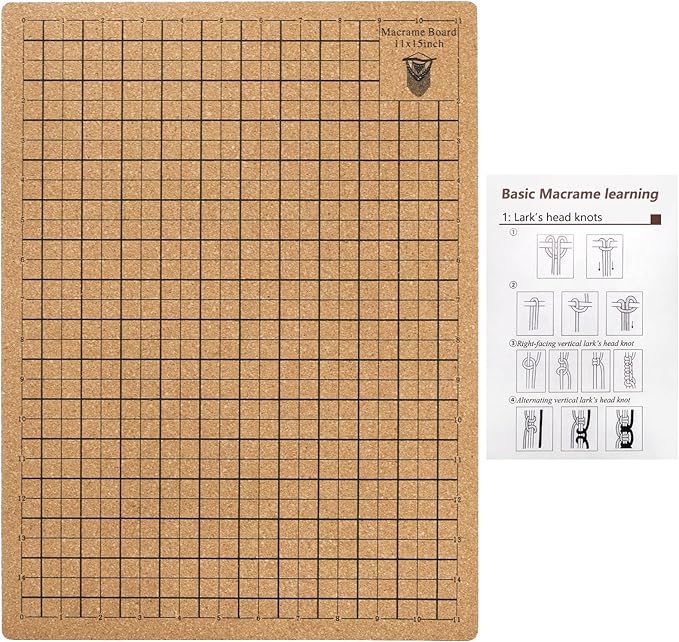 Tosnail 12 x 16 Inches Macrame Board, Macramé Tools Accessories, Beading Mats, Trays for Knotting, Braiding, Cording, Threading, Bracelet Jewelry Making