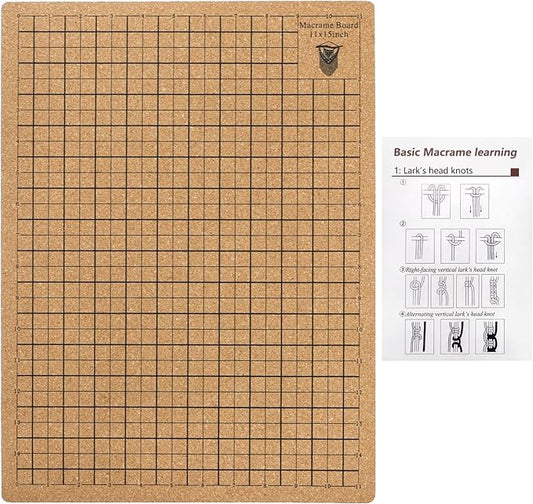 Tosnail 12 x 16 Inches Macrame Board, Macramé Tools Accessories, Beading Mats, Trays for Knotting, Braiding, Cording, Threading, Bracelet Jewelry Making