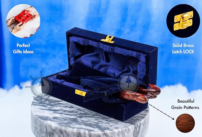 Exquisite Premium Rosewood Crafted Fine Crochet Hooks Pack with Exemplary Wood Work Handles Housed in Blue Velvet Box | Knitting & Crocheting Accessories by Nagina International