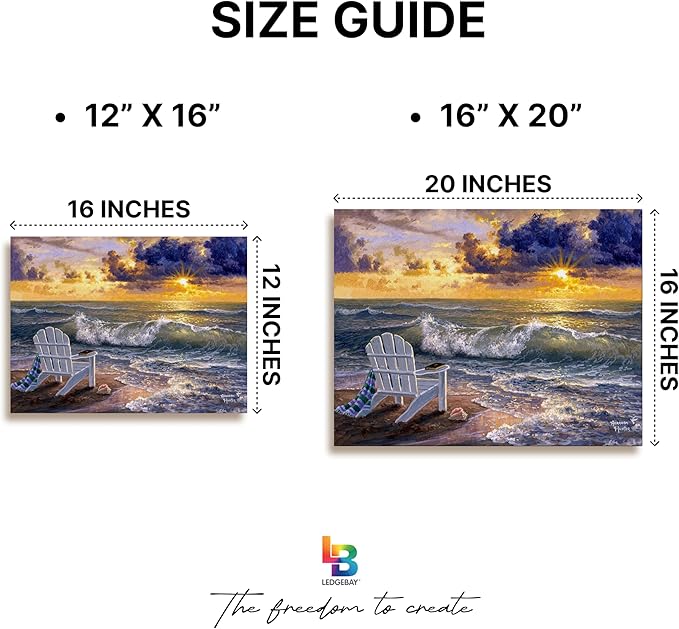 Ledgebay DIY Paint by Numbers Kit for Adults Framed Canvas: Beginner to Advanced Paint by Numbers Kit, Kits Include Acrylic Paint Set Brushes Tabletop Easel (Be Still 12" x 16" Framed)