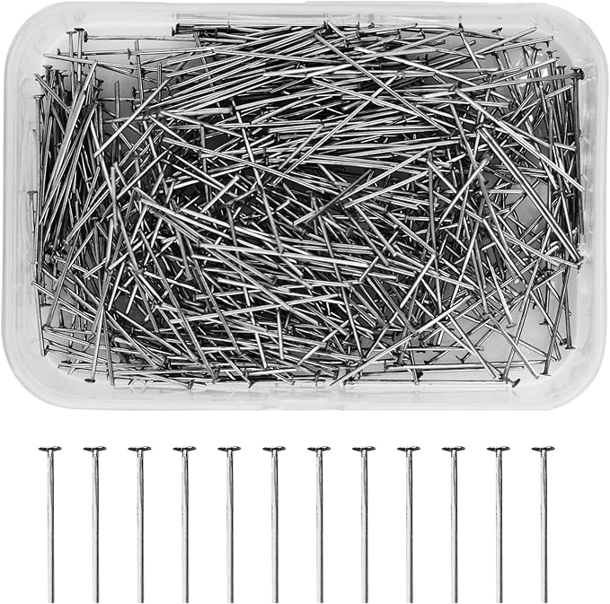 Mandala Crafts 1 Inch Gunmetal Flat Head Pins for Jewelry Making Earring Making Supplies – 500 PCs Jewelry Findings for Making Earring DIY Bracelets Rosary Charms