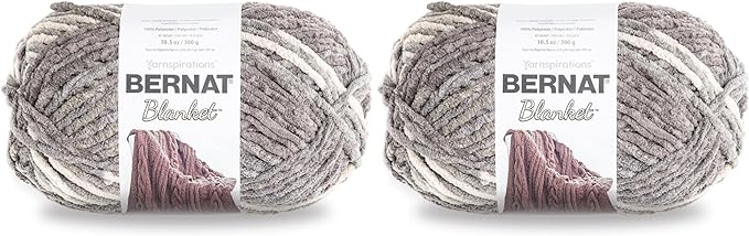 Bernat Blanket Yarn, Silver Steel (Pack of 2)