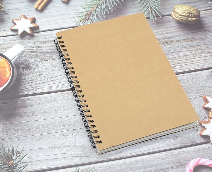 5 Pcs A5 Sketchbook, Spiral Sketch Pads, 30 Sheets (60 Pages) 120 GSM Thicken Paper, for Art Painting and Drawing (A5)