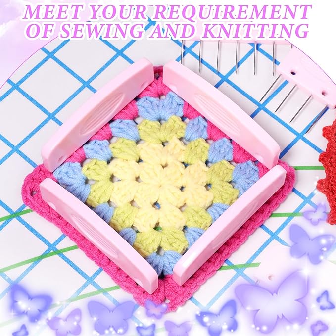 120 Pcs Knit Blocking Combs and Pins Set, 20 Pcs Pink Color Knit Blockers Pins Kit, 100 T-pins for Blocking Knitting Crochet, Needlework Projects, Knitting Blocker Pins Tool for Blocking Mats