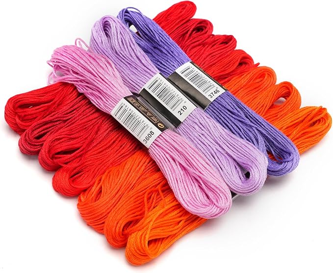 70 skeins rainbow color embroidery floss friendship bracelet string cross stitch embroidery thread cotton floss bracelet yarn, craft floss