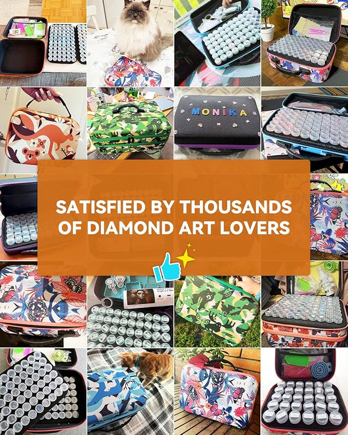ARTDOT 30 Slots Storage Container for Diamond Art Kits for Adults,Portable Bead Storage Boxes for Diamond Painting Accessories and Tools