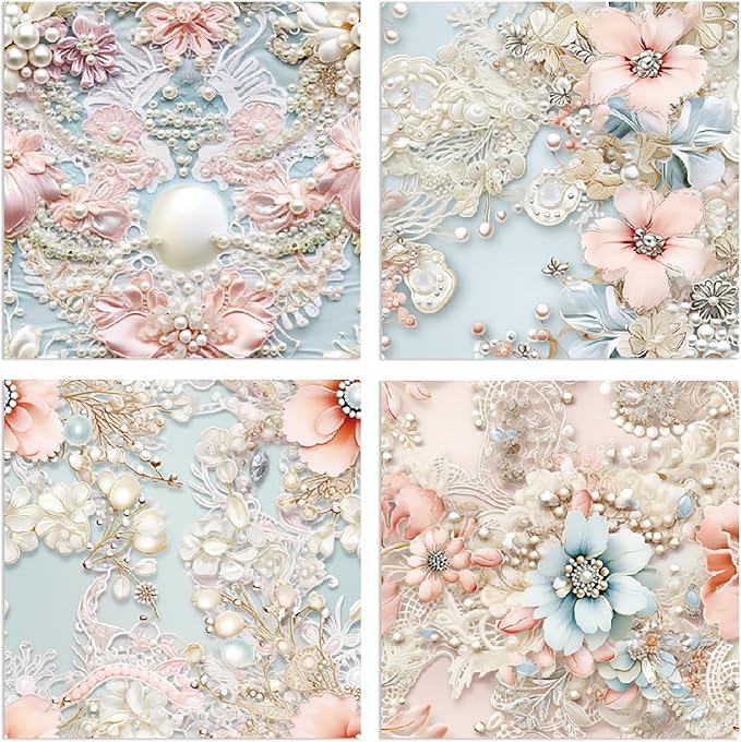 YASMEN Scrapbook Paper Pad，6x6 Single-Sided Mother's Day Cardstock Paper Pad for Card Making, Journals, Planner, DIY Envelopes, Greeting Cards, Decorative Art Craft -24 Sheets