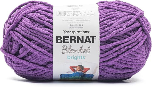 Bernat Blanket Bright Yarn, Pow Purple