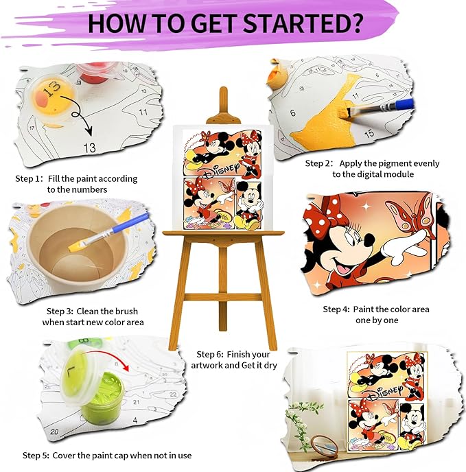 JYLMOOD Paint by Number for Adult Kits, DIY Cartoon Acrylic Oil Painting Kits for Adults Kids Beginners for Home Wall Decor Gifts 16x20 Inch (No Frame)