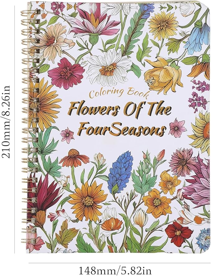 Women's Coloring Book 30 Pages Plant Pattern Coloring Books for Adults to Relax and Relieve Anxiety, Gift for Mother's Day, Birthdays, Christmas, Anniversaries