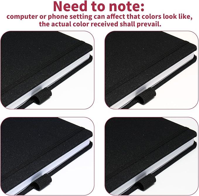 Vienrose 5.5"x5.5" Sketch Books, Linen Cover Hardbound Sketching Book with Acid-Free Paper, Drawing Pad for Kids, Beginners & Professionals, Art Supplies for Adults & Students(Black, 60 Sheets)