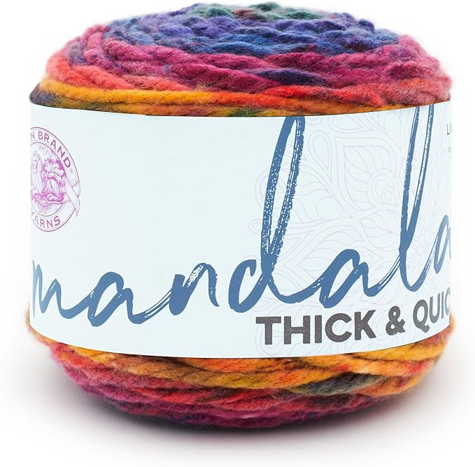 Lion Brand Yarn Mandala Thick & Quick Bulky Yarn, Turbine, 1 Skein