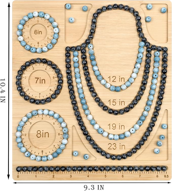 Petoysoso Bead Boards for Jewelry Making, Bamboo Beading Board for Necklace & Bracelet,Jewelry Making Supplies,Bead Tray Supplies DIY