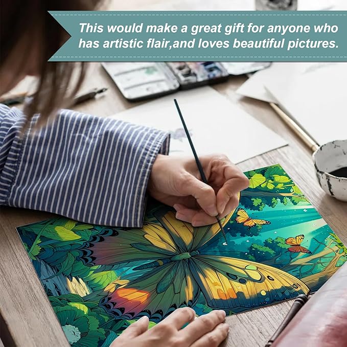 Adult Coloring Book for Women Relaxation, Butterfly Coloring Book for Adult Spiral Bound 30 Pages Thick Paper One Sided Design Coloring Book Mindfulness Gift for Her, Anxiety Relief Gifts Relaxation