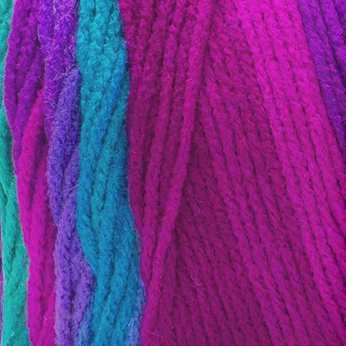Red Heart Super Saver Jumbo Polo Stripe Yarn - 2 Pack of 283g/14oz - Acrylic - 4 Medium (Worsted) - 482 Yards - Knitting/Crochet