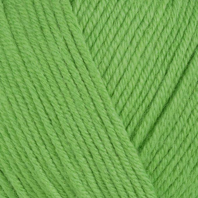 Estako Happy Cotton, (4 Skeins Pack) 60% Cotton 40% Acrylic Yarn, Soft, Fine/Sport (2) for Crochet and Knitting (4 x 1.76 Oz) / (4 x 180 Yrds) (4910 - Green)