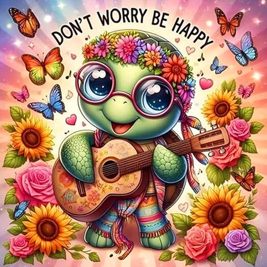 Axquilon Turtle Diamond Art Kits for Adults, 5D Diamond Painting Kits for Adults, DIY Full Round Drill Gem Art for Wall Home Decor Craft 14X14 Inch