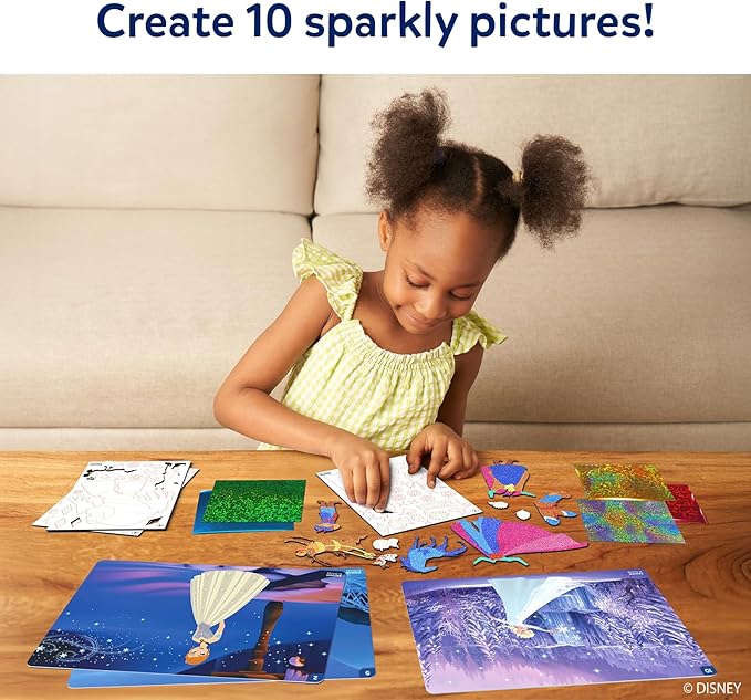 skillmatics foil fun - disney frozen, mess-free art, craft kits & supplies, diy creative activity, travel toys, valentine’s day gifts for fans of elsa, anna, olaff, girls, boys, ages 4, 5, 6, 7, 8, 9