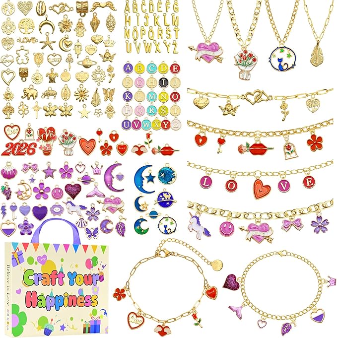 VvLons Lip Gloss Keychain Making Kit, 375Pcs Bag Charm Kit DIY Craft Supplies with Key Chain Hooks, Jump Rings, Lobster Clasps, Chains & Tools, Custom Jewelry Making Kit for Mothers Day Gifts
