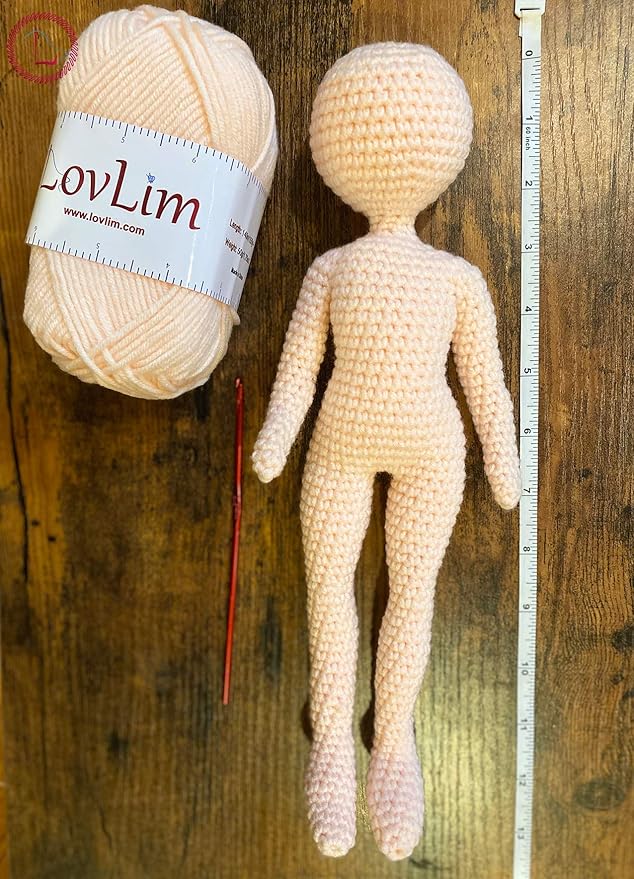 Crochet Yarn, 10x50g Soft Cotton Yarn Skeins, 1200+ Yards, for Crochet and Knitting, Free Crochet/Amigurumi Patterns, Craft DK Yarn Perfect Starter Kit (Nature)