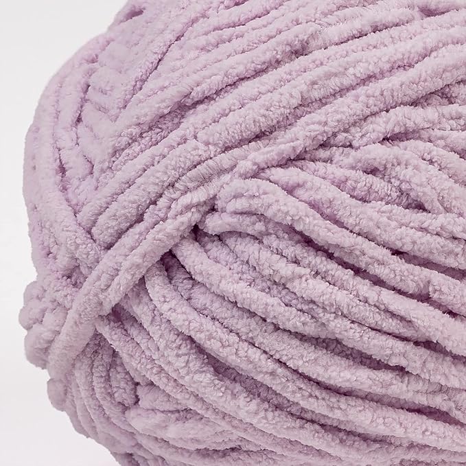 Crafted By Catherine Blanket Solid Yarn - 4 Pack (213 Yards Each Skein), Lilac, Gauge 6 Super Bulky