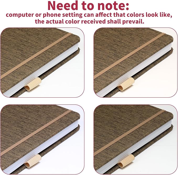 Vienrose 8.7"x5.7" Sketch Books, Linen Cover Hardbound Sketching Book with Acid-Free Paper, Drawing Pad for Kids, Beginners & Professionals, Art Supplies for Adults & Students(Brown, 60 Sheets)