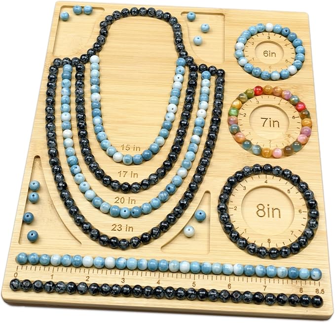 Petoysoso Bead Boards for Jewelry Making, Bamboo Beading Tray Design Mat for Necklace & Bracelet,Jewelry Making Supplies,Beading Supplies