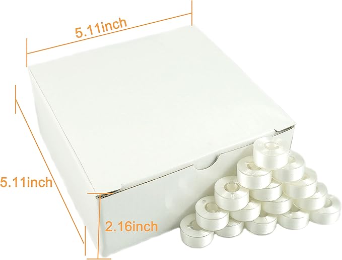 New brothread 144pcs White 70D/2(60WT) Prewound Bobbin Thread Plastic Size A SA156 for Embroidery and Sewing Machine Polyester Thread Sewing Thread