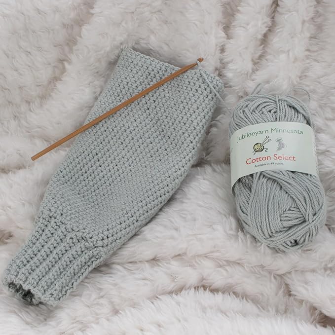 JubileeYarn Cotton Select Yarn - 50g/Skein Sport Weight - Crème De Mint - 4 Skeins