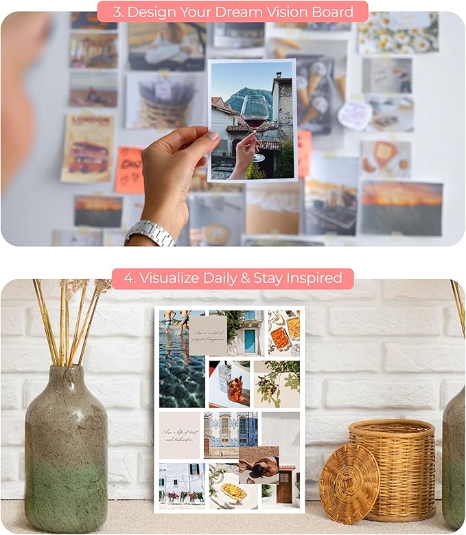 Vision Board Book Magazines with 1000+ Images – Scrapbook Supplies, Crafts for Adults, Clip Board, Junk Journal Supplies, Journaling Supplies, Board Books, Scrapbooking Supplies, Art Kit