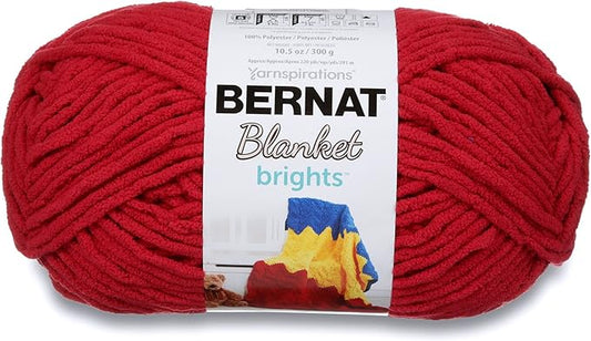 BERNAT BLANKET BRIGHTS YARN 300G 10.5 OZ, RACE CAR RED