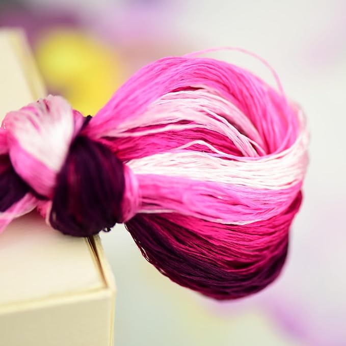 Natural 100% Silk Thread, Handmade Embroidery Thread Silk Floss 10 Colors 110m Each (25)