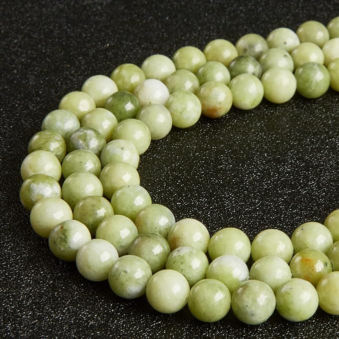 100pcs 10mm chinese jade beads natural gemstone beads round loose beads for jewelry making