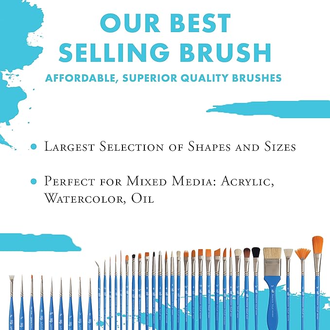 Princeton Select Artiste Brush Set No. 4, Synthetic, 3 Piece, 1 Count
