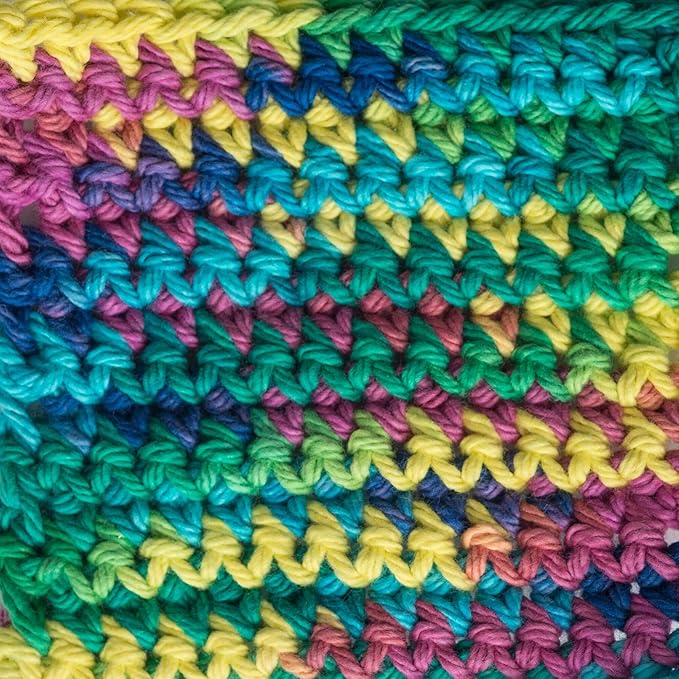 Lily Sugar'n Cream 100% Cotton Yarn 6-Pack Bundle with Bella's Crafts Stitch Markers (Orange, Pink, Yellow Mix)