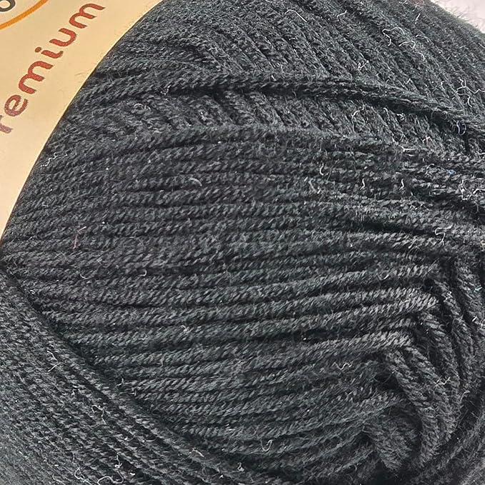 10-Pack of Yonkey Monkey 500 Grams Yarn - 70% Rayon derived from Bamboo, 30% Cotton - Imported - Black 9002